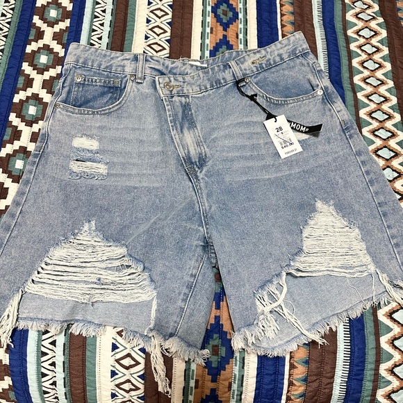 High waisted denim shorts size 28 NEW - Picture 11 of 11
